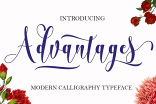 Advantages Font: Modern Script for Editorial Design